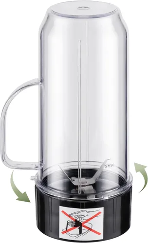 Vista 7 de Equust 4 tazas altas de 22 onzas con tapas abatibles para llevar, piezas de repuesto compatibles con vasos mezcladores Magic Bullet de 250 W MB1001