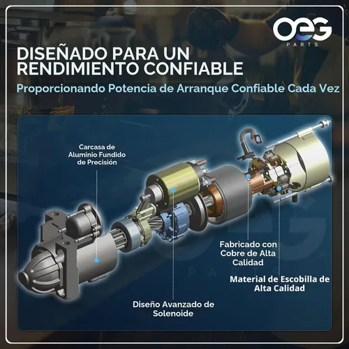 Vista 5 de Piezas OEG Nuevo arrancador compatible con Isuzu AM General Cadillac Chevrolet GMC Oldsmobile 4.3L 5.0L 5.7L 7.4L 8.1L V6 10465167, 9000899