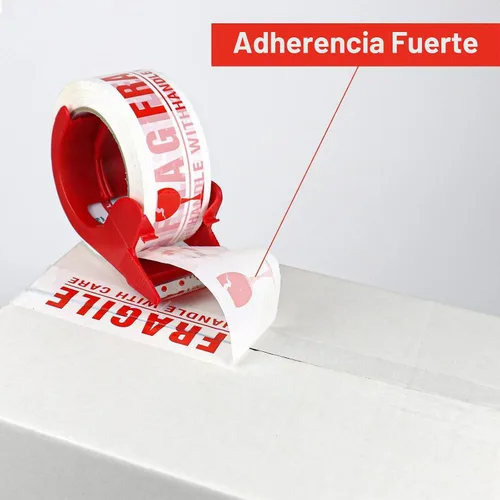 Vista 5 de JIALAI HOME Cinta Frágil Manejar con Cuidado Cinta de Embalaje 6 Rollos, Cinta de Sellado de Cajas de Envío Resistente con Dispensador, 2 Pulgadas x
