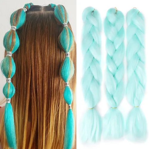 Vista 15 de Extensiones de cabello trenzado rubio natural, color rubio miel, trenzado a ganchillo, fibra sintética de alta temperatura para mujeres, 24 27#