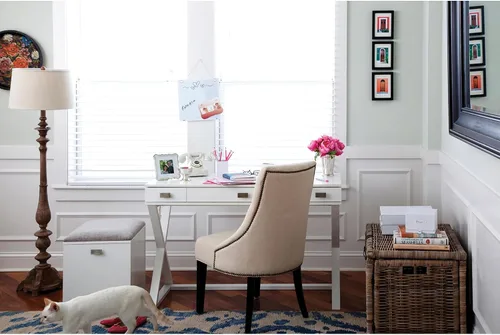 Vista 8 de Realspace® Keri - Escritorio de 48 pulgadas, color blanco