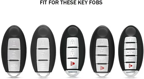 Vista 2 de Funda metálica para llavero Nissan Altima Maxima Armada Rogue Sentra GT-R 370z Infiniti G25 G35 G37 Q60 Q70 Q80