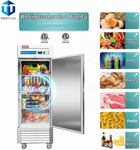 Vista 2 de WESTLAKE 27" W Refrigerador Comercial Reach-In, vertical, 1 Puerta Sólida