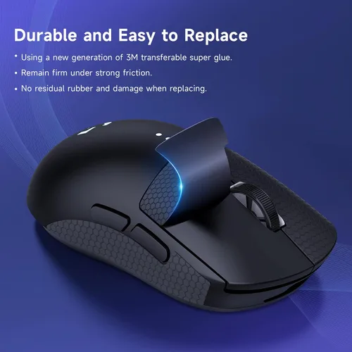 Vista 3 de JINGDU G PRO - Ratón inalámbrico para juegos antideslizante, color negro