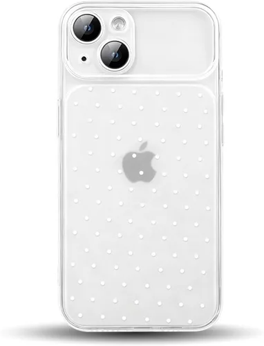 Vista 8 de NITITOP Funda para iPhone 17, diseño de lunares transparentes, color negro