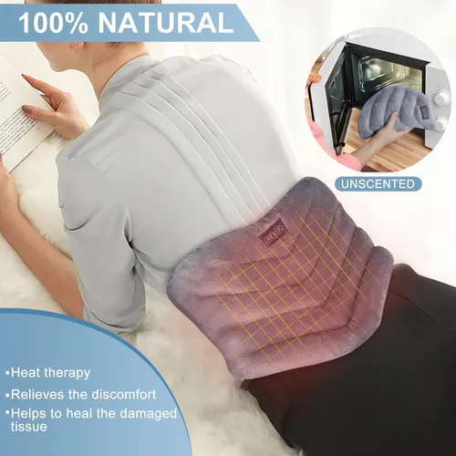 Vista 5 de REVIX Almohadilla térmica para microondas para cuello y hombros y almohadilla térmica para microondas para la espalda, envoltura de cuello calentada