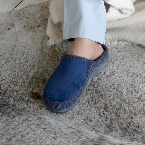 Vista 6 de isotoner Pantuflas con capucha Travis de Microterry y Waffle para hombre