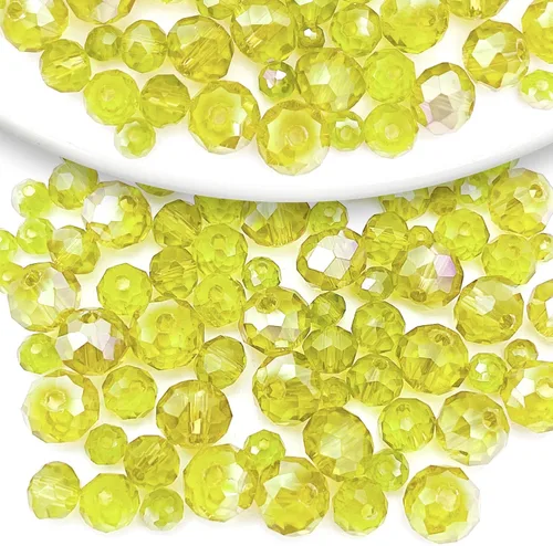 Vista 9 de 246 cuentas de cristal redondas de 0.118 pulgadas (0.118 in) con múltiples facetas sueltas espaciadoras de cristal para hacer joyas, pulseras