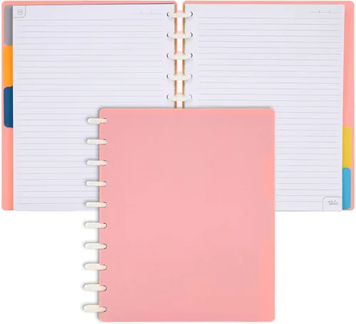 Vista 54 de Talia - Cuadernos de notas con tapas, planificador, personalizables, (Rosa de los 90, Junior (5.5 pulgadas x 8.5 pulgadas))