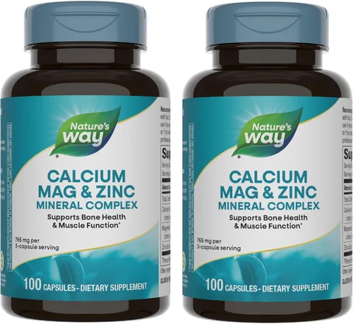 Vista 8 de Nature's Way Calcio, magnesio y zinc 765 mg por porción 100 cápsulas