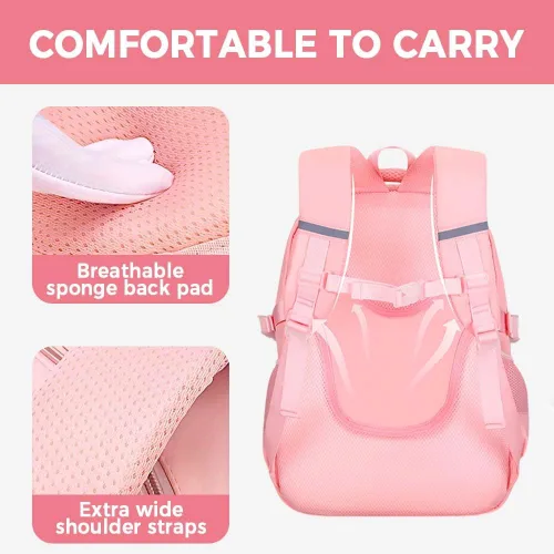Vista 4 de Linda mochila kawaii para adolescentes y niñas, mochila kawaii para estudiantes de escuela primaria, escuela secundaria, mochila de viaje estética