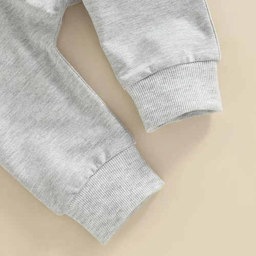 Vista 7 de Ropa de bebé niño 3 6 9 12 18 24M 3T Conjunto de pantalones con capucha patchwork sudadera con capucha pantalones de rayas traje de otoño invierno
