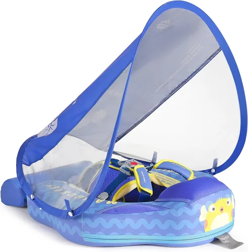 Vista 15 de Mambobaby Flotador con toldo mejorado no inflable para bebé, flotador inteligente de Mambo para natación, flotador de natación para bebé, flotador
