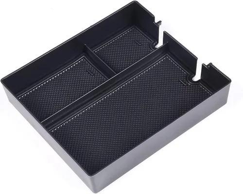 Vista 2 de PIUGILH Organizador de consola central de automóvil para Rivian R1T R1S 2022 2023 caja de reposabrazos de material ABS bandeja organizador