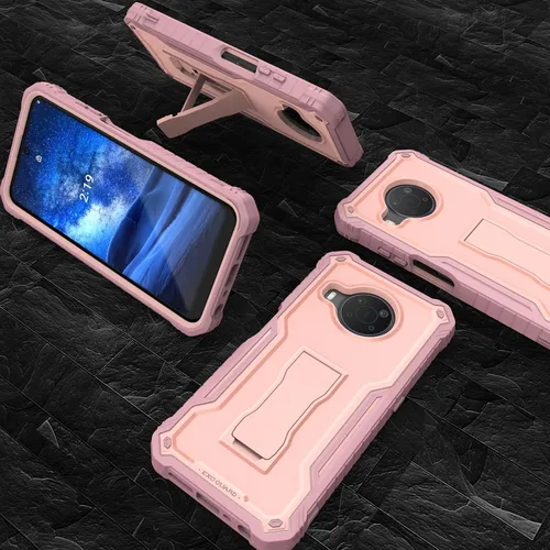 Vista 6 de ExoGuard Funda para Nokia X100, funda de goma a prueba de golpes de cuerpo completo con protector de pantalla de vidrio templado con soporte