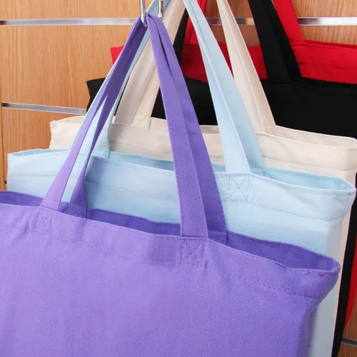 Vista 8 de Threadart - Bolsas reutilizables de lona 100% algodón resistentes Paquete de 3 Con asas fuertes que soportan hasta 40 libras Respetuosas
