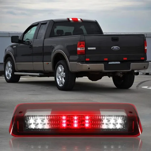 Vista 30 de Reemplazo para Ford F-250 F-350 F-450 F-550 Super Duty/Ford Ranger 1993-2011 Lente de humo LED cromado carcasa trasera de montaje alto 3ª tercera