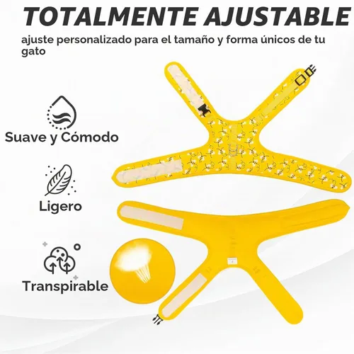 Vista 4 de BINGPET Arnés para gatos con correa y collar para caminar, a prueba de escapes, con correa de 59 pulgadas, arnés de chaleco suave ajustable