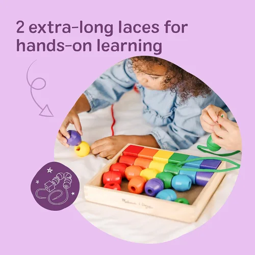 Vista 12 de Set de cuentas Melissa & Doug, con 30 cuentas y 2 cordones