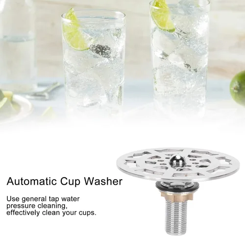 Vista 9 de Lavadora automática de botellas y grifo de acero inoxidable - Accesorio de fregadero G1/2 giratorio 360 para el hogar y la cafetería