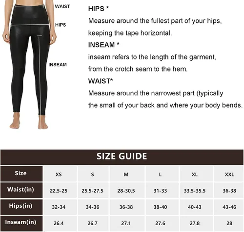 Vista 5 de HARTPOR Leggings de piel sintética para mujer, leggings de piel sintética con revestimiento de piel, elásticos, de cintura alta, pantalones de yoga