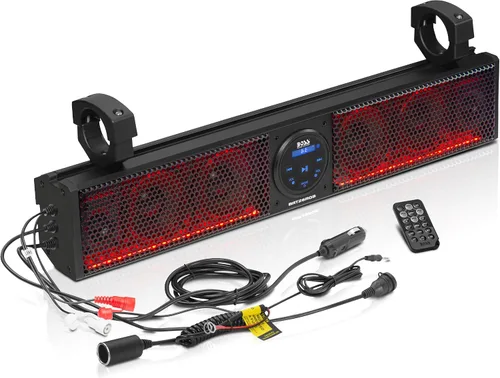 Vista 5 de BOSS Audio Systems SB18BRGB ATV UTV Sistema de barra de sonido – 18 pulgadas de ancho, clasificación IPX5 resistente a la intemperie, audio