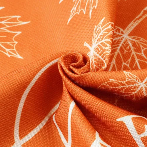 Vista 6 de ONWAY - Juego de 2 fundas de almohada de otoño de 16 x 16 pulgadas, color naranja calabaza con texto "Hello Fall" Hello Fall Hello Pumpkin Maple