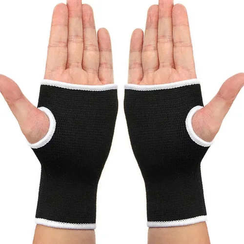 Vista 6 de Muñequera de soporte para la palma, muñequera de uso diario, túnel carpiano de compresión para aliviar el dolor de muñeca, guantes de fitness, Negro