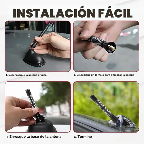 Vista 6 de x xotic tech Antena corta para automóvil con bandera de Union Jack compatible con Mini Cooper todos los modelos de 3 pulgadas (negro/gris)