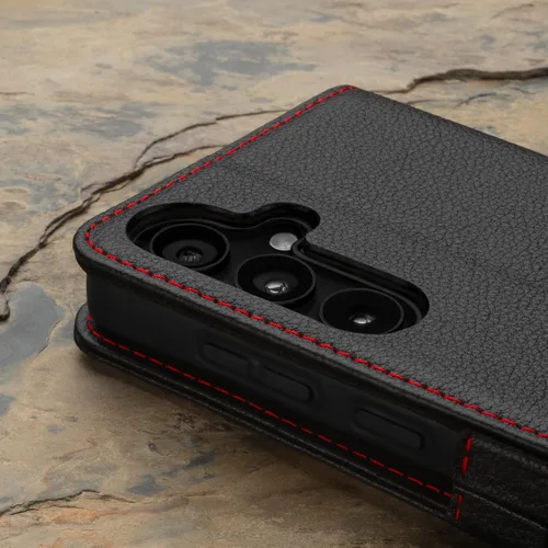 Vista 5 de TORRO Funda compatible con Samsung Galaxy S24 FE 5G – Funda de piel premium tipo cartera con función atril y ranuras para tarjetas