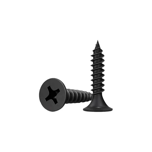 Vista 7 de Tornillos para madera negros #6 de 1-5/8 pulgadas, 100 unidades, tornillo autorroscante plano rápido Phillips, tornillos para paneles de yeso