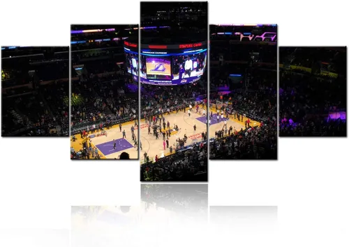 Vista 33 de Decoración de sala deportiva Memphis Grizzlies Imágenes para sala de estar, el foro FedEx en Memphis, pinturas de Tennessee, 5 piezas, lienzo, arte
