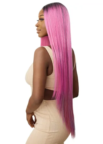 Vista 3 de Outre Peluca de encaje frontal - Colorbomb - KIMISHA (3DR4/UL FROSTED PASTEL)