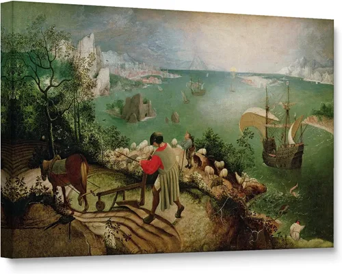 Vista 10 de Niwo ART - Bandera, serie de pinturas más famosas del mundo, lienzo para pared, decoración del hogar, envoltura de galería, estirado, enmarcado