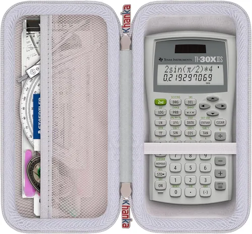 Vista 13 de khanka Funda de transporte para calculadora científica Texas Instruments TI-30Xa/TI BA II Plus/TI-30XIIS /TI-30XS MultiView/TI-36X Pro Engineering