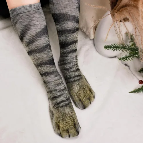 Vista 6 de FilmHOO White Elephant Gifts for Adults Funny Animal Paw Socks Gag Gifts Christmas Stocking Stuffers for Men Women Him Teens
