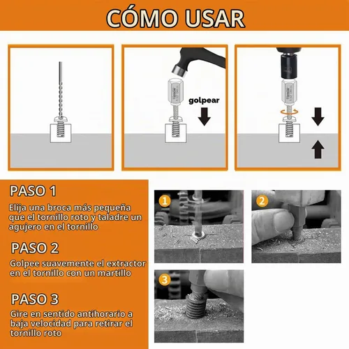 Vista 7 de XEWEA 14PCS 3/8" Drive Screw Extractor Set，Multi-Spline Easy Out