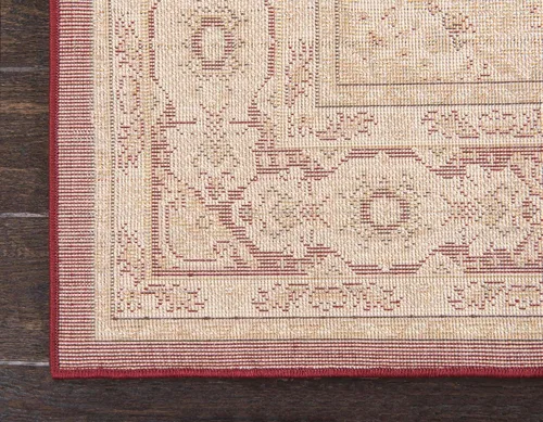 Vista 9 de Unique Loom - Alfombra clásica tradicional, colección Versalles, Polipropileno, Rojo/Borgoña