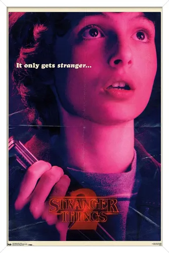 Vista 13 de Netflix Stranger Things: Temporada 2 - Póster de pared de Mike, 22.4 x 14.7 pulgadas, versión con marco de madera de Barnwood