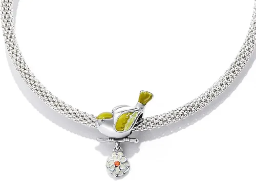 Vista 5 de MUNDELL Authentic 925 Sterling Silver Mom Heart Shaped Pistol with Rose Charm for Original Silver Bracelet or Bangle Jewelry Make Pendants