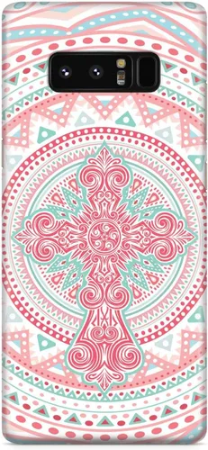 Vista 19 de Inspired Cases - Compatible with iPhone Xs Max Case - 3D Textured Protective Phone Case for Apple iPhone Xs Max - Ornate Cross - Coral and Mint