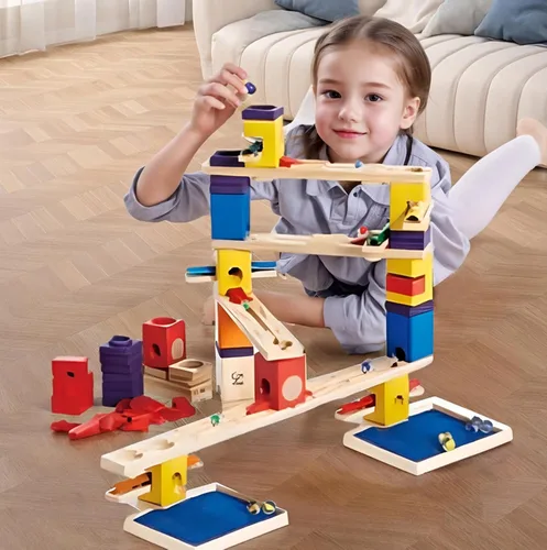 Vista 5 de Galardonada construcción de mármol de madera Hape Quadrilla - Music Motion