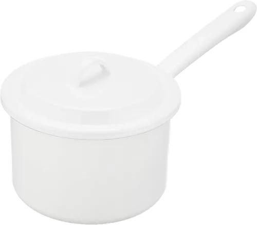 Vista 10 de Nichinichi Tools YN-M12 Noda Horo - Sartén para leche con una sola mano para fuego de gas, fabricada en Japón, color blanco, 4.7 pulgadas (4.7 in)