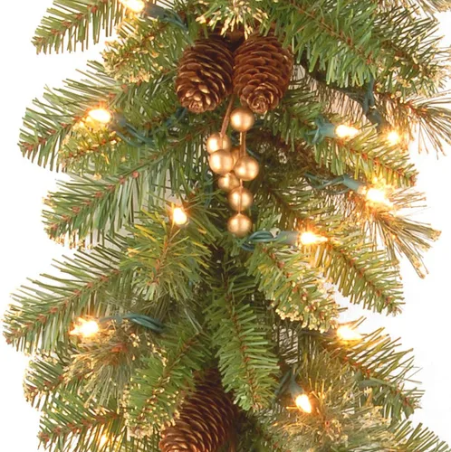 Vista 3 de National Tree Company - Guirnalda de árbol de Navidad artificial