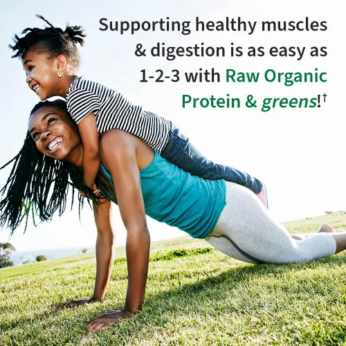 Vista 6 de Garden of Life Sabroso batido orgánico de reemplazo de comida de chocolate vegano, 2.4 libras y proteína orgánica cruda y chocolate verde, proteína