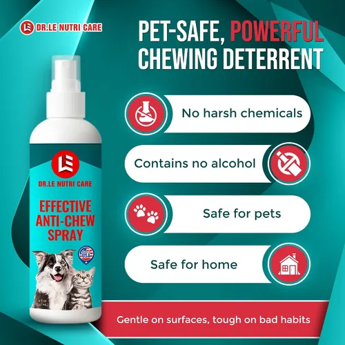 Vista 2 de Dr. Le Nutri Care - Spray antimasticable para perros y gatos, fórmula de protección extendida, aplicación multisuperficie, seguro, disuasorio