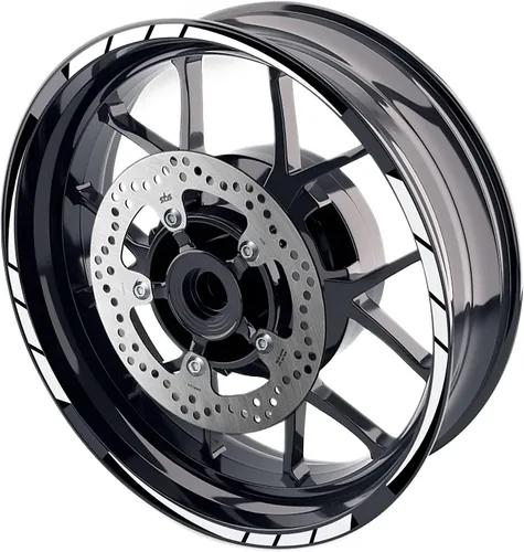 Vista 20 de MC MOTOPARTS Pegatinas para llantas exteriores de 17 pulgadas S01B compatibles con YZF R125 MT125 MT07 MT10 MT25 FZ25 MT03 (azul)