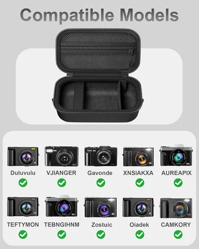 Vista 2 de ProCase Funda rígida para cámara digital 4K para VJIANGER, JGIPL, Duluvulu, Zostuic, Oiadek, Lecnippy, accesorios de cámara NIKICAM, bolsa