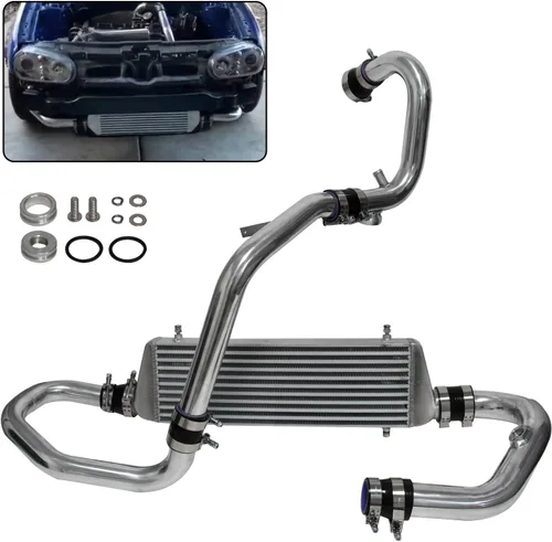 Vista 4 de Kit de Intercooler de Montaje Delantero Kit de Tubo Kit de Brida Sensor Para VW Jetta Golf GTI GL GLI GLS MK4 1.8T 1998-2005 Tornillo