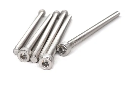 Vista 3 de Tornillos hexagonales extra largos de acero inoxidable 304 M3 x 4.331 in - 0.020 in de paso